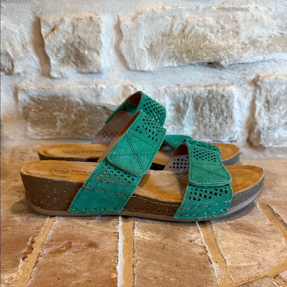 White Mountain Teal Slide Sandals - Picture 2 of 5